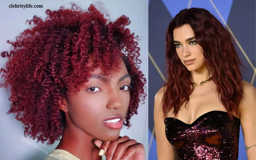 Cherry Red Hair: 10 Stunning Styles for a Bold New Look 9 Two Cherry Red Hair with Curls Styles