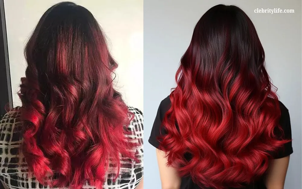 Cherry Red Hair: 10 Stunning Styles for a Bold New Look 5 Two Cherry Red Ombre Styles