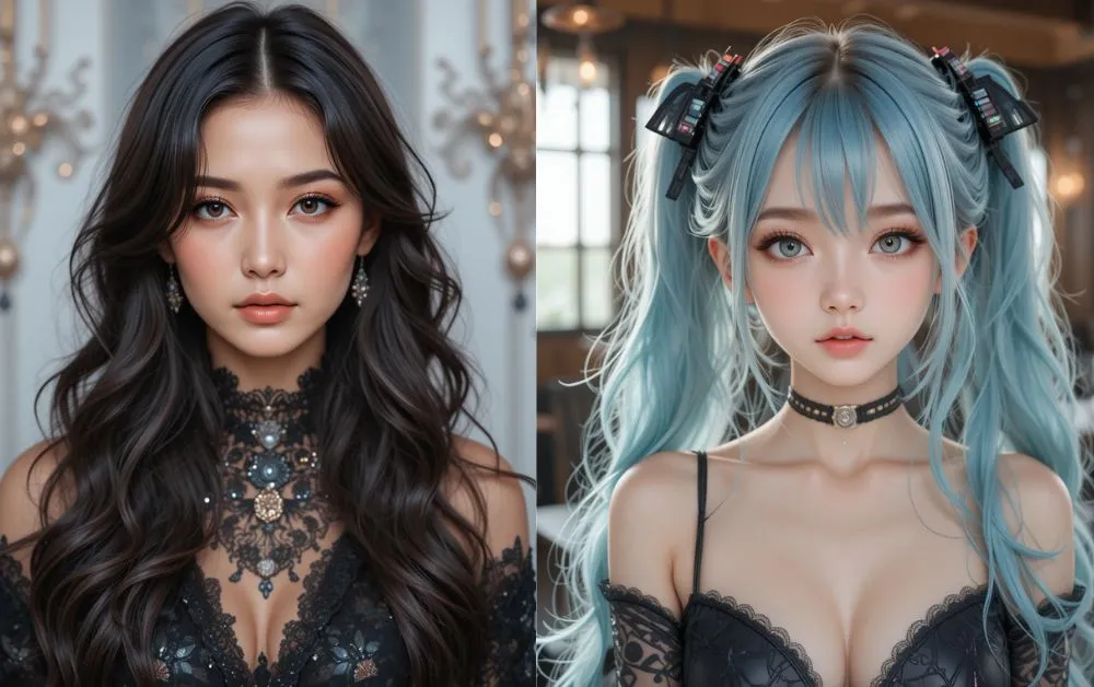 Top 10 Anime Hairstyles That Inspire Bold and Creative Looks 3 Two Long Elegant anime Hair for woman