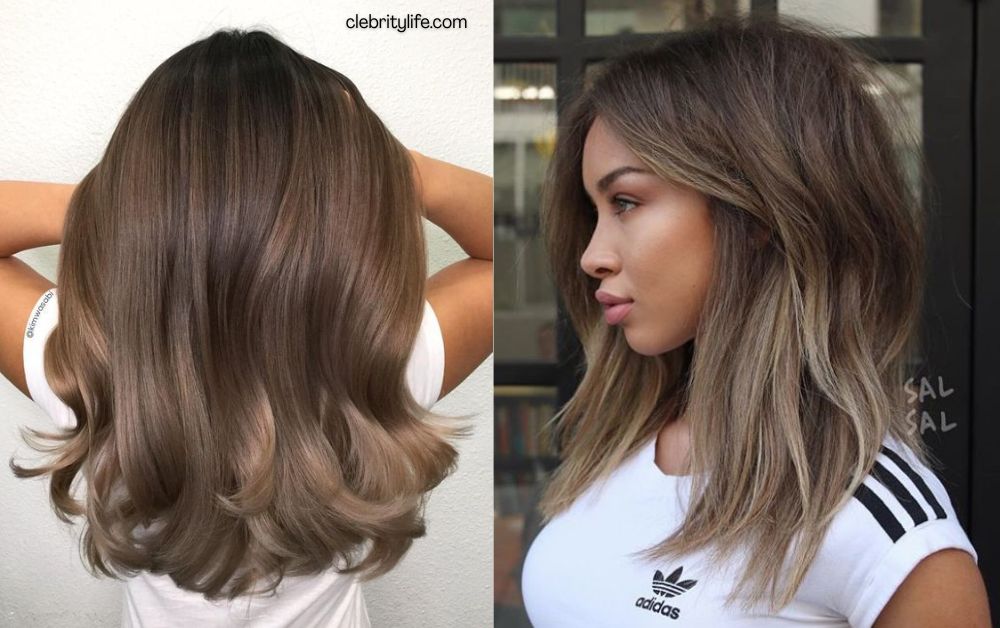 Two Medium ash brown hair style idea