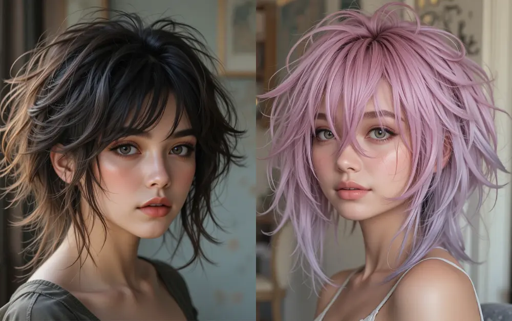 Top 10 Anime Hairstyles That Inspire Bold and Creative Looks 7 Two Messy Bedhead Look anime Hair for woman