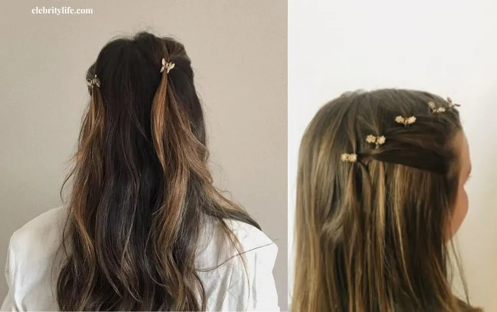 Elegant & Easy Claw Clip Hairstyles for Every Hair Type 10 Two Mini Claw Clip Accents styles
