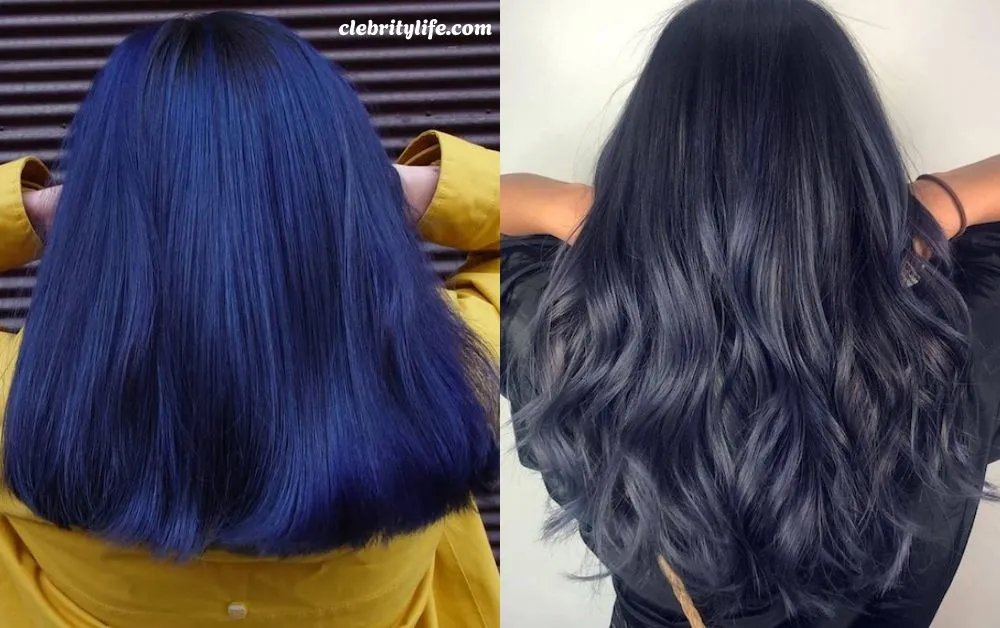Blue Hair: Trendy Shades, Expert Styling & Care Tips 4 Two Navy Blue Hair Ideas