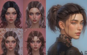 Two Sims 4 Alpha Hairstyles