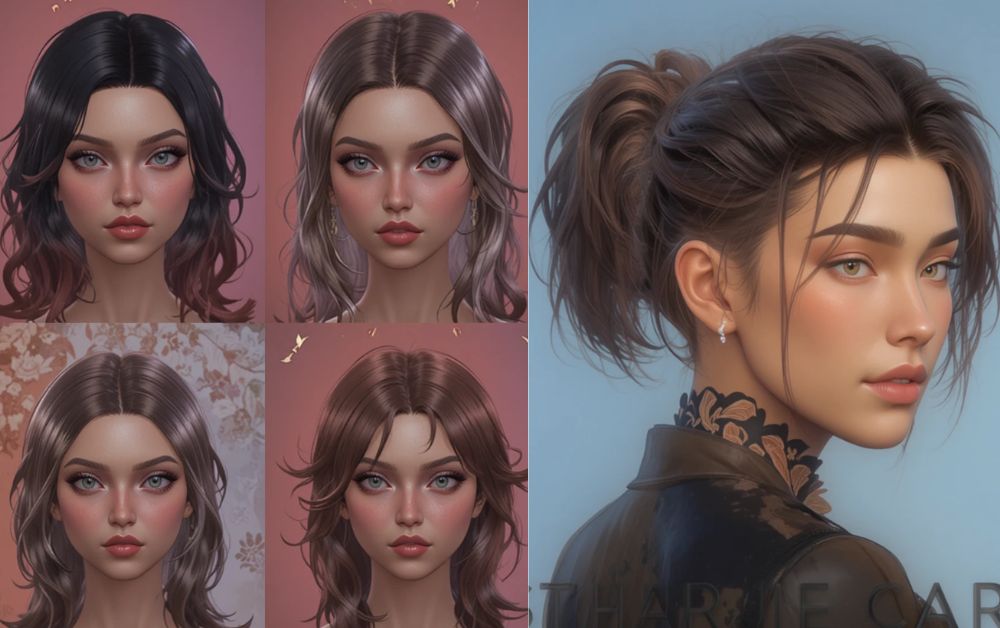 Two Sims 4 Alpha Hairstyles