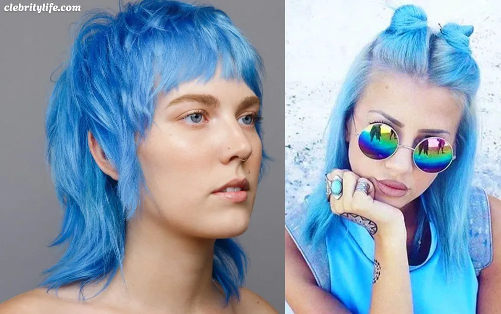 Blue Hair: Trendy Shades, Expert Styling & Care Tips 5 Two Sky Blue Hair Ideas