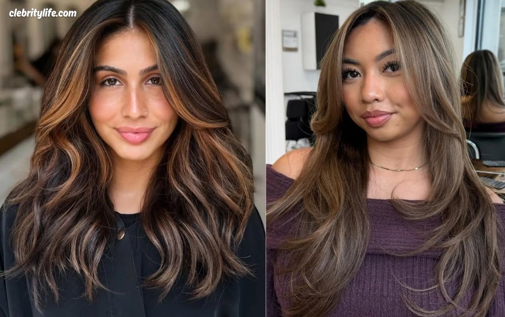 Two beautiful Caramel Brown Hair Ideas
