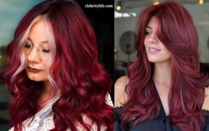 Two cherry red hair Styles