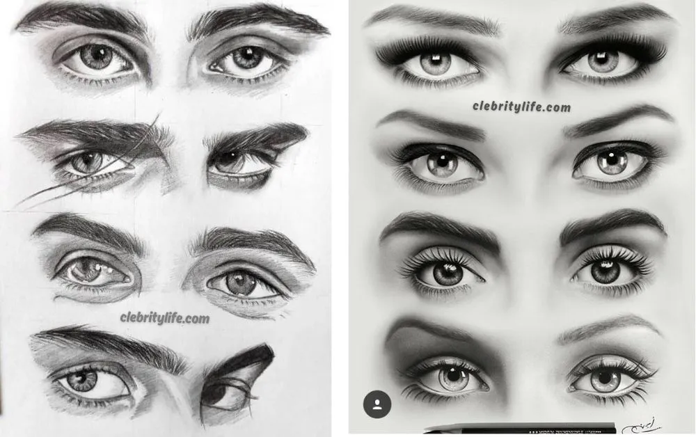 Eye Drawing: Learn to Draw Eyes Like a Professional Artist 6 Two male Eye Drawing Ideas