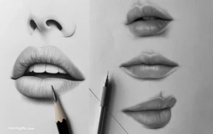 _lips drawing with simple steps, realistic shading, and creative ideas to sketch expressive lips that look naturally detailed