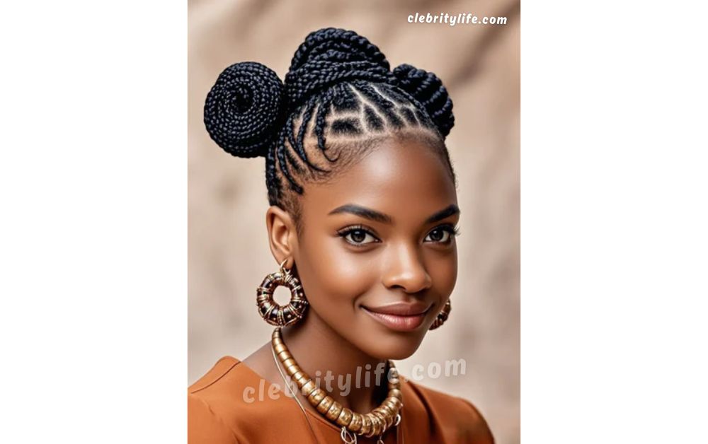 10 Elegant Natural Hair Updo Styles for Black Women 4 Braided Bun for a Sophisticated Look