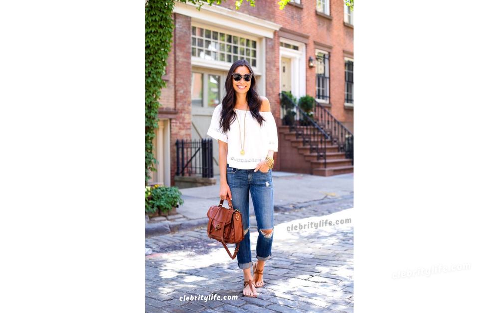 10 Top Off the Shoulder Top Outfit Ideas for Every Occasion 4 Lovely Summer Vibes with Off the Shoulder Tops look