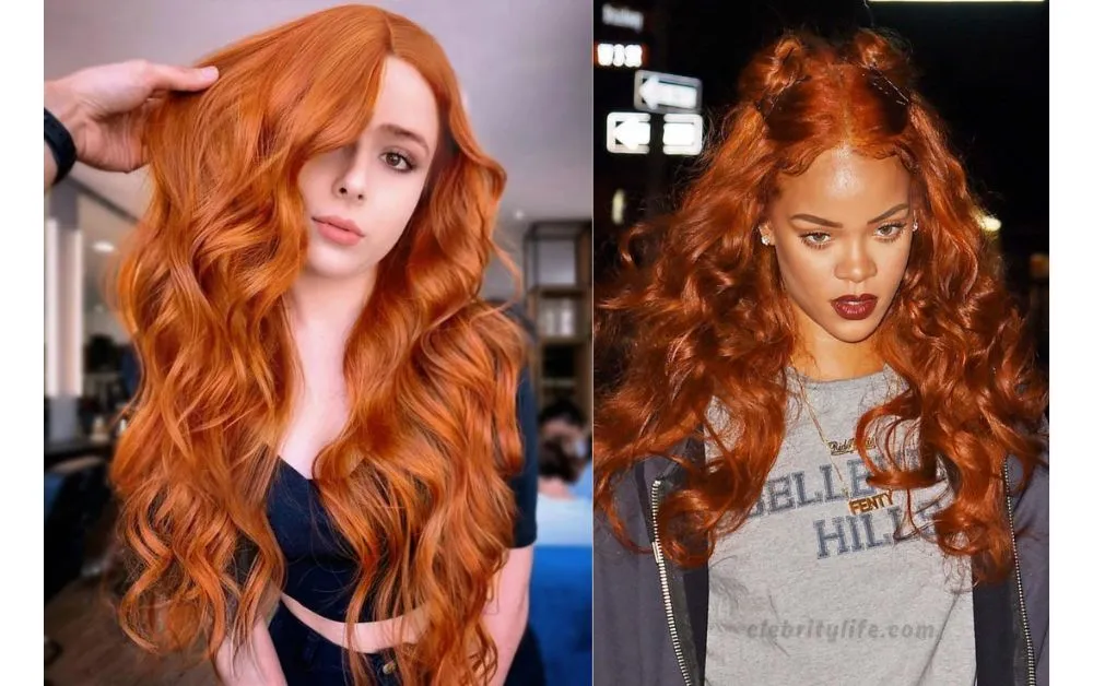 Orange Hair Black Women two ideas looks