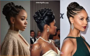 Three Natural Hair Updo Styles for Black Women looks